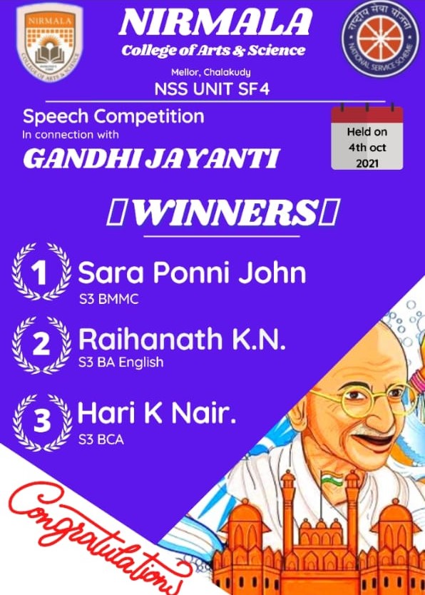 Speech Competition In connection with GANDHI JAYANTI