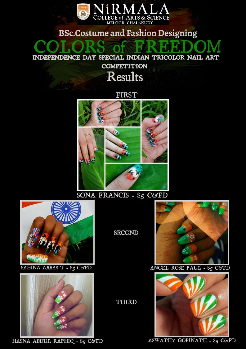 Independence day special Indian tricolor nail art competition winners