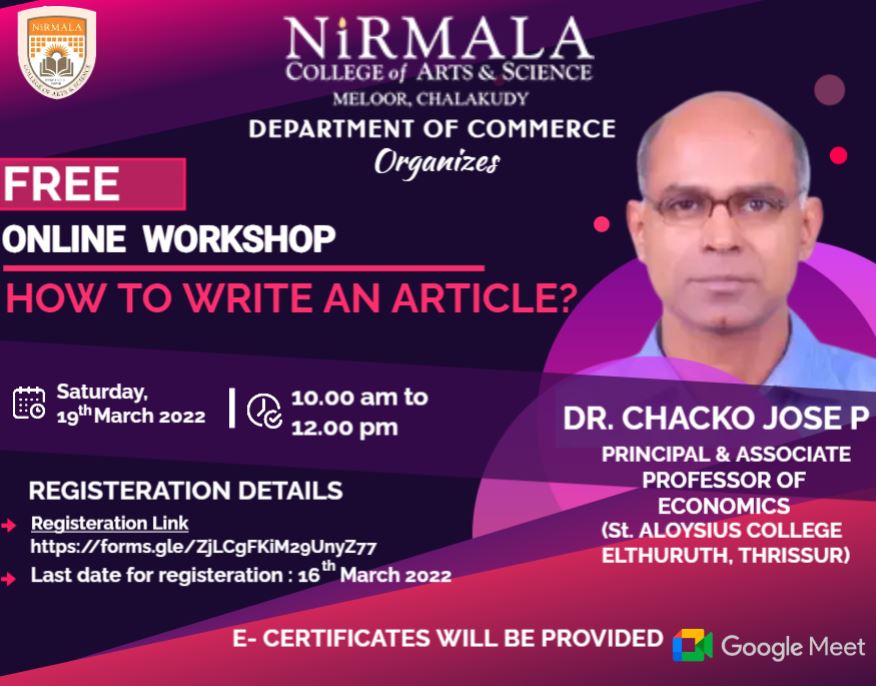 How to Write an Article Workshop