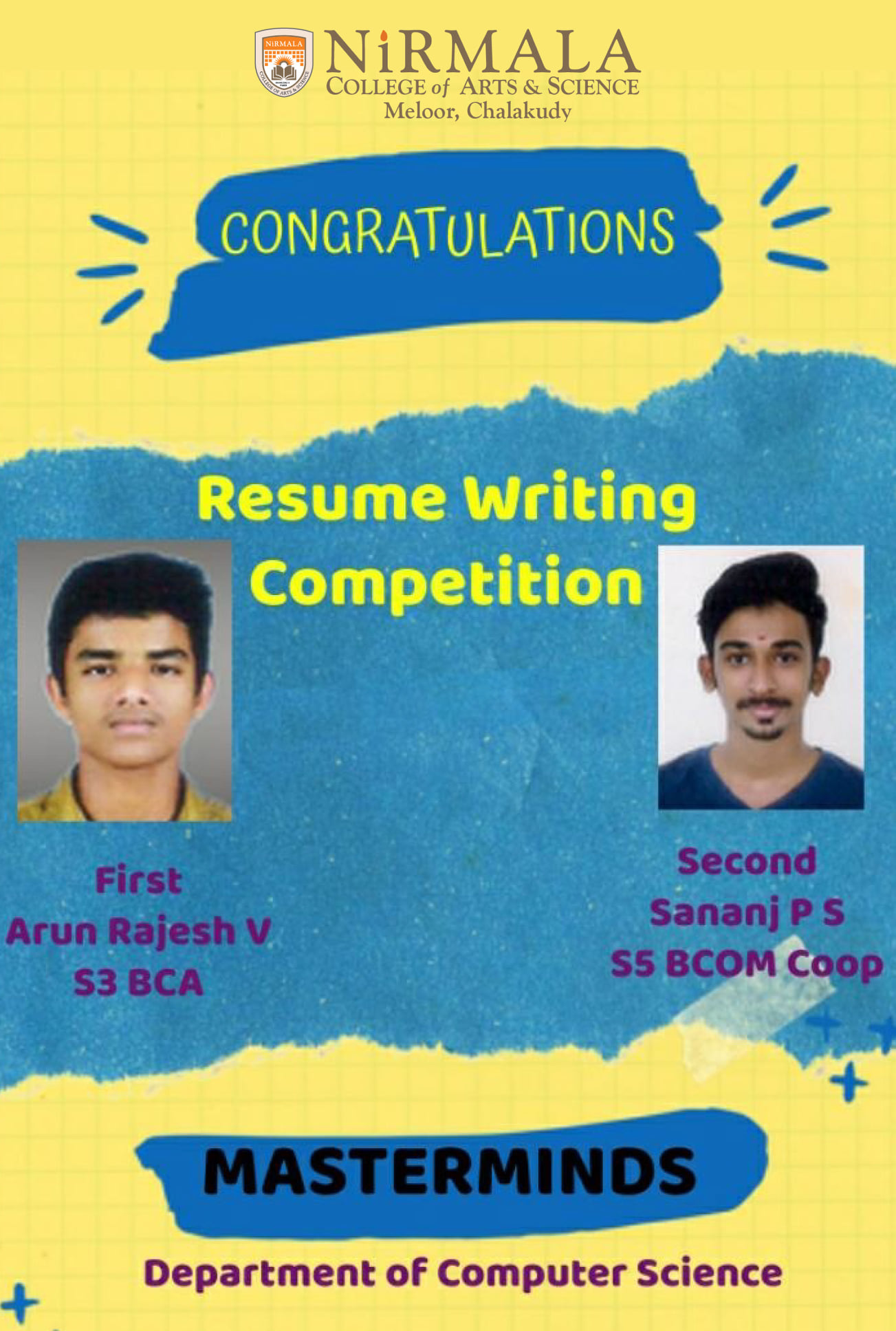 The Winners of Resume Writing Competition 'MASTERMINDS'