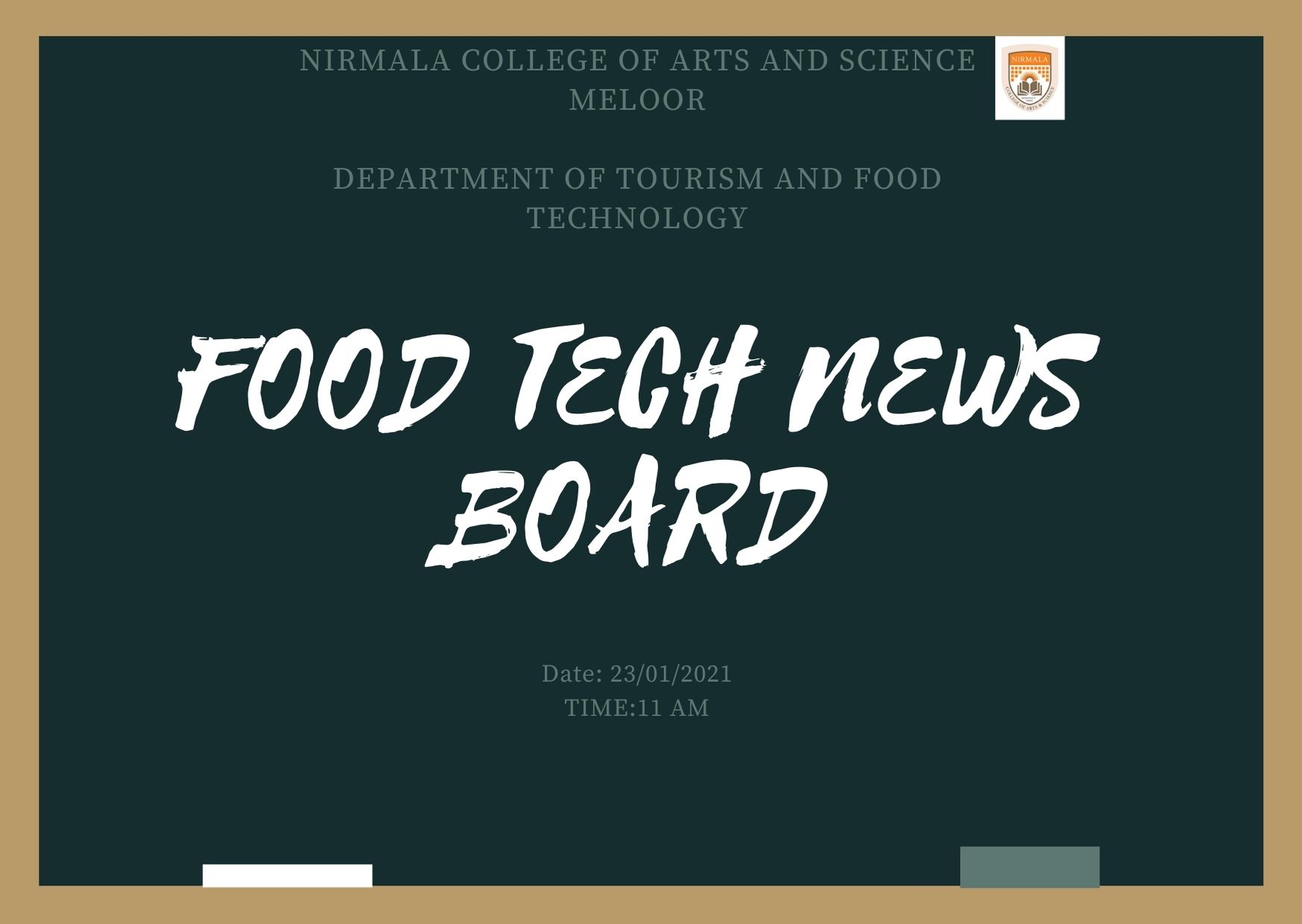 The Department of Tourism and Food Technology is organizing a program titled 